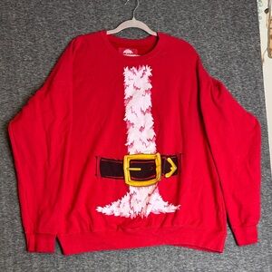 Men's Red Santa Crewneck Sweater
